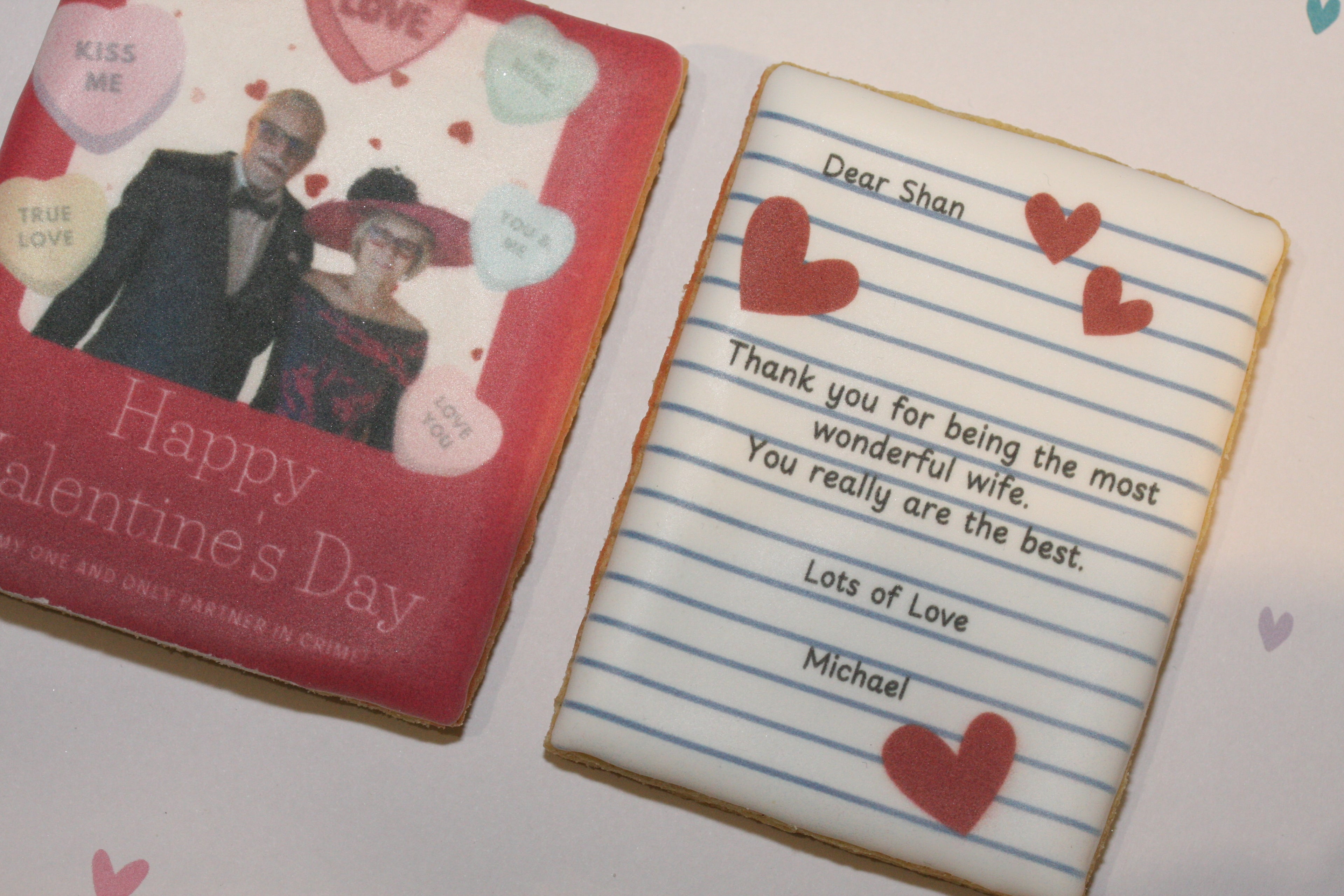 Letterbox Valentines Card 2 Cookies