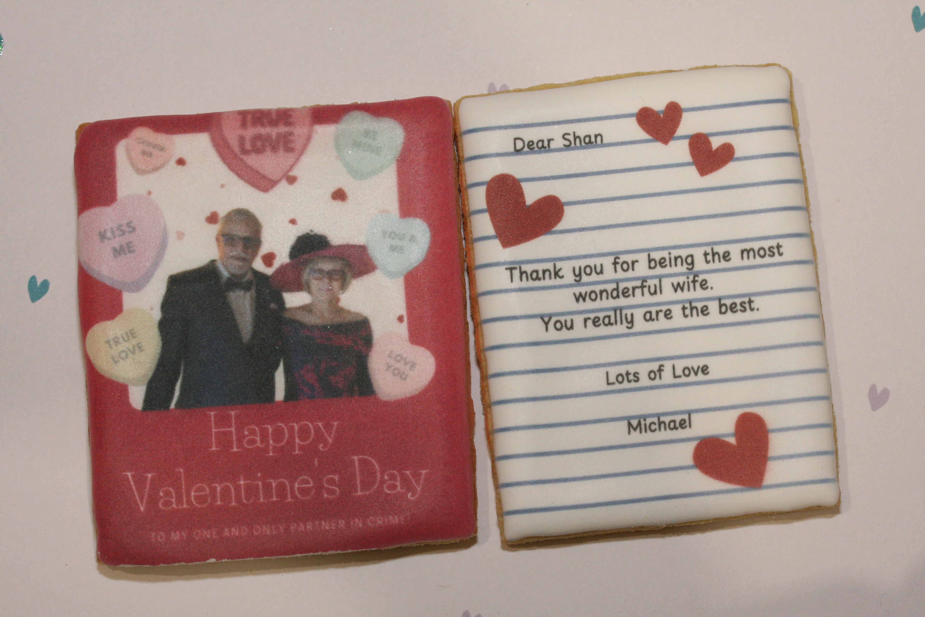 Letterbox Valentines Card 2 Cookies