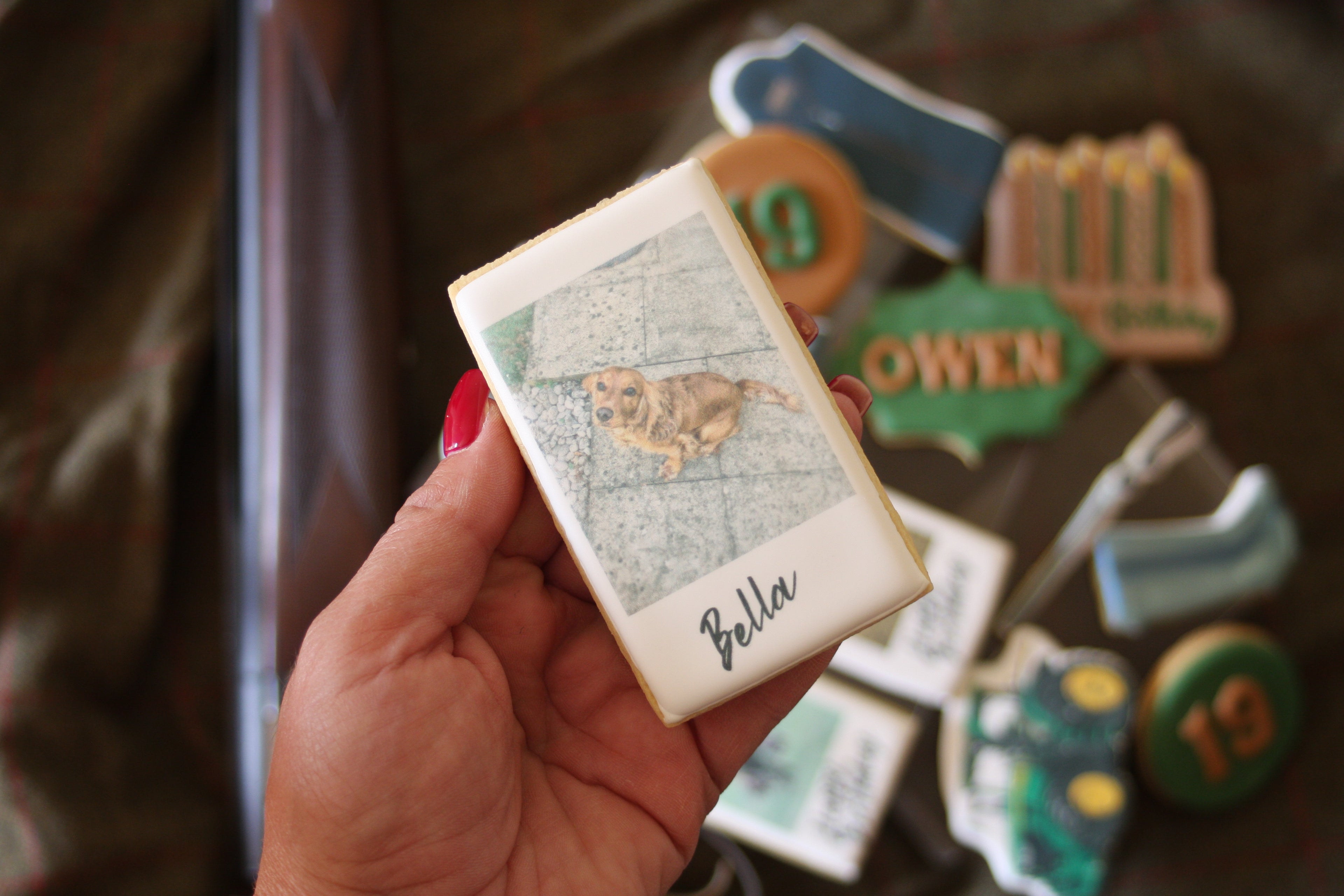 Personalised Polaroid 3 Cookie Box