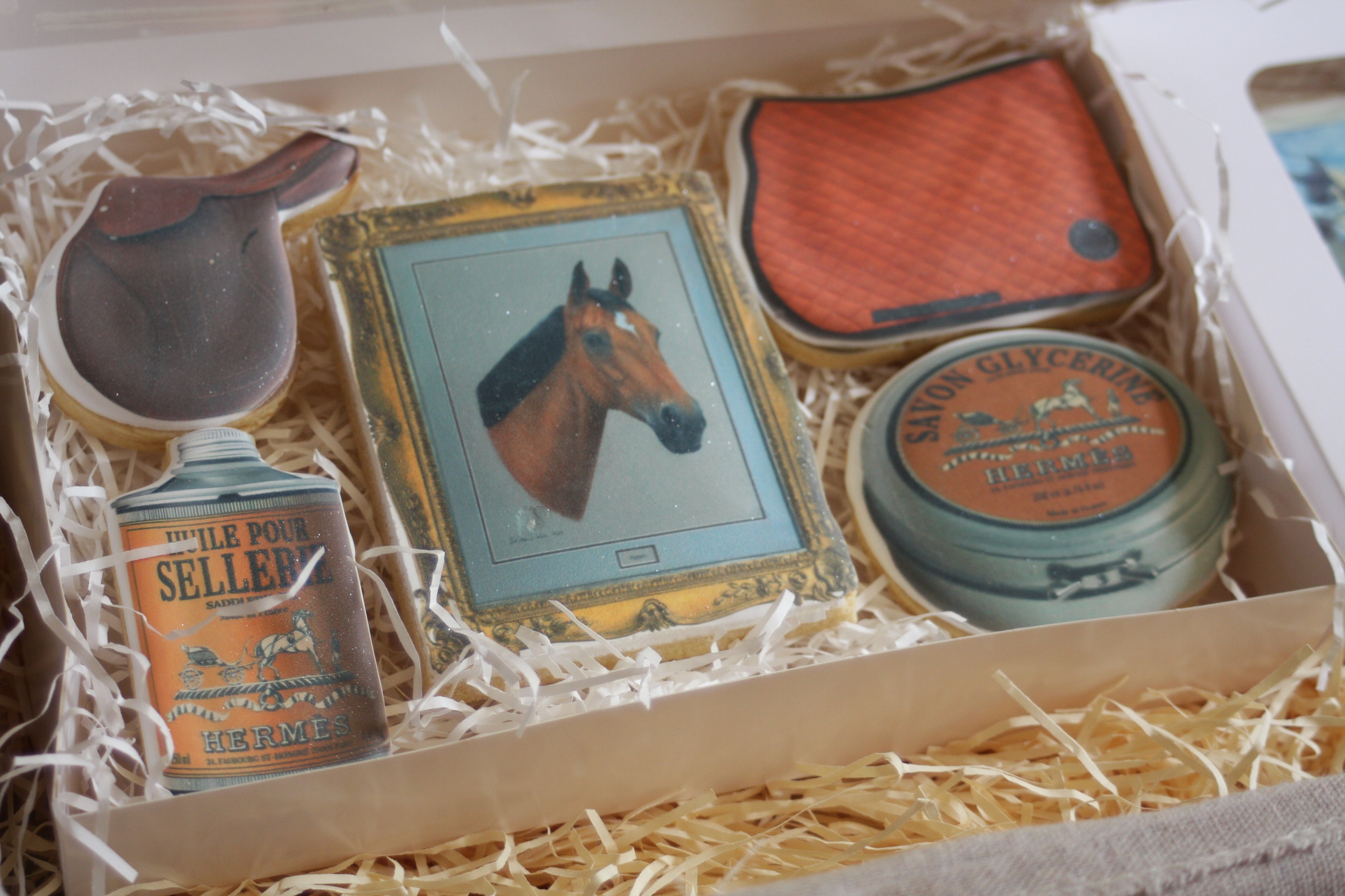 Hermes Inspired Fine Art Cookie Box