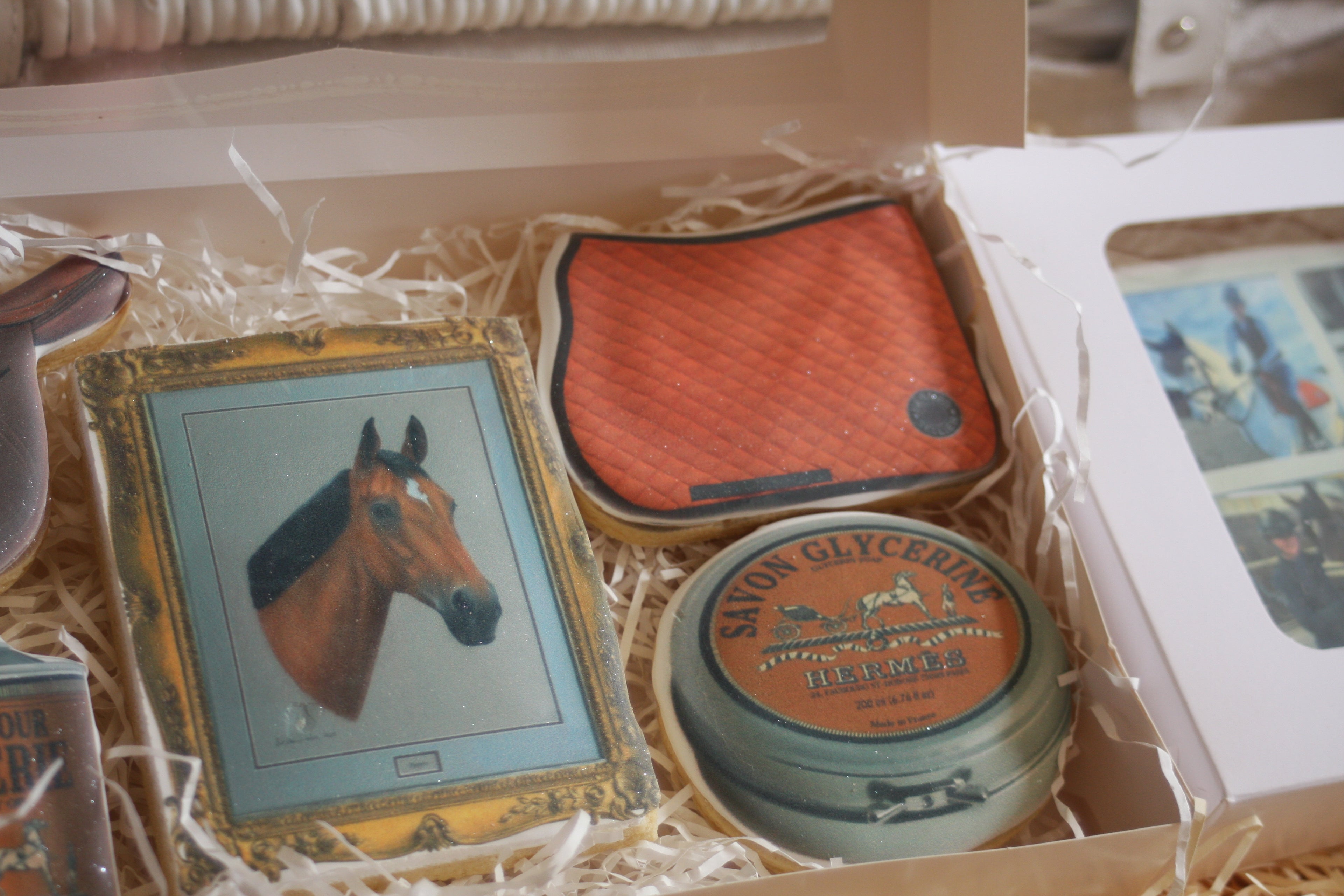 Hermes Inspired Fine Art Cookie Box