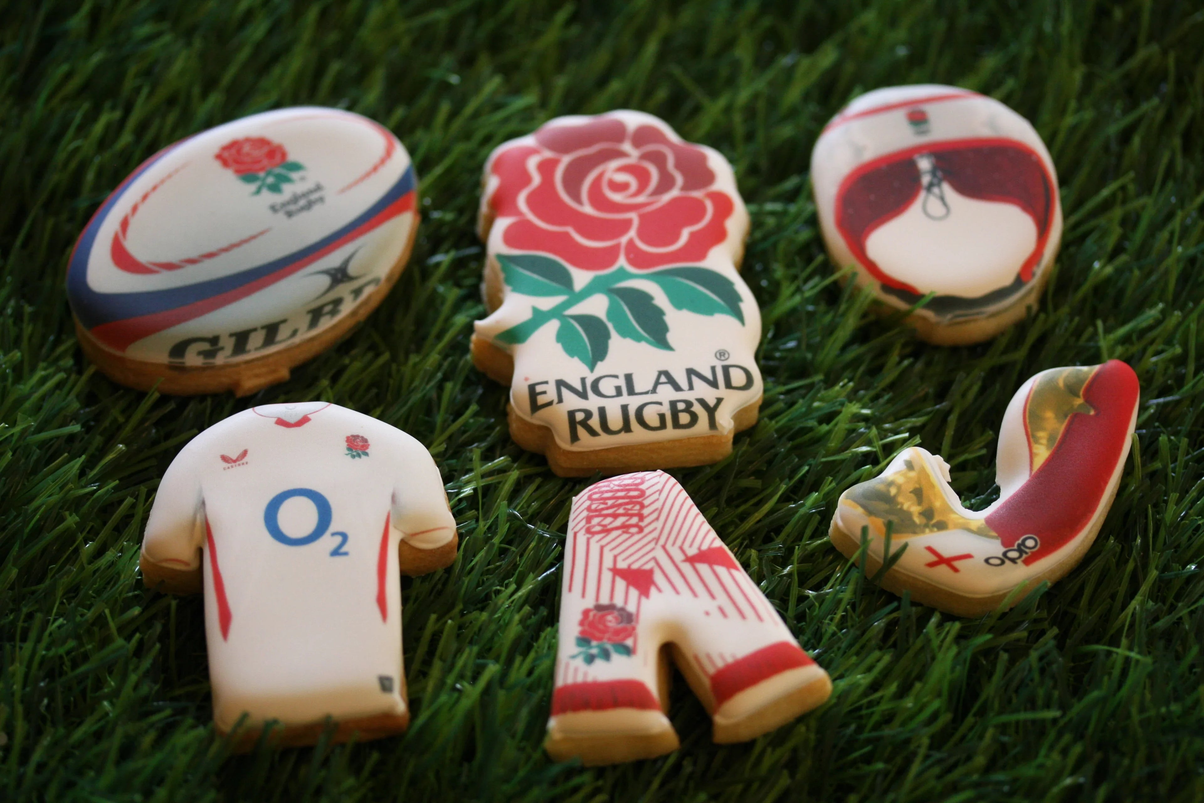 Rugby 6 Nations inspired cookies 