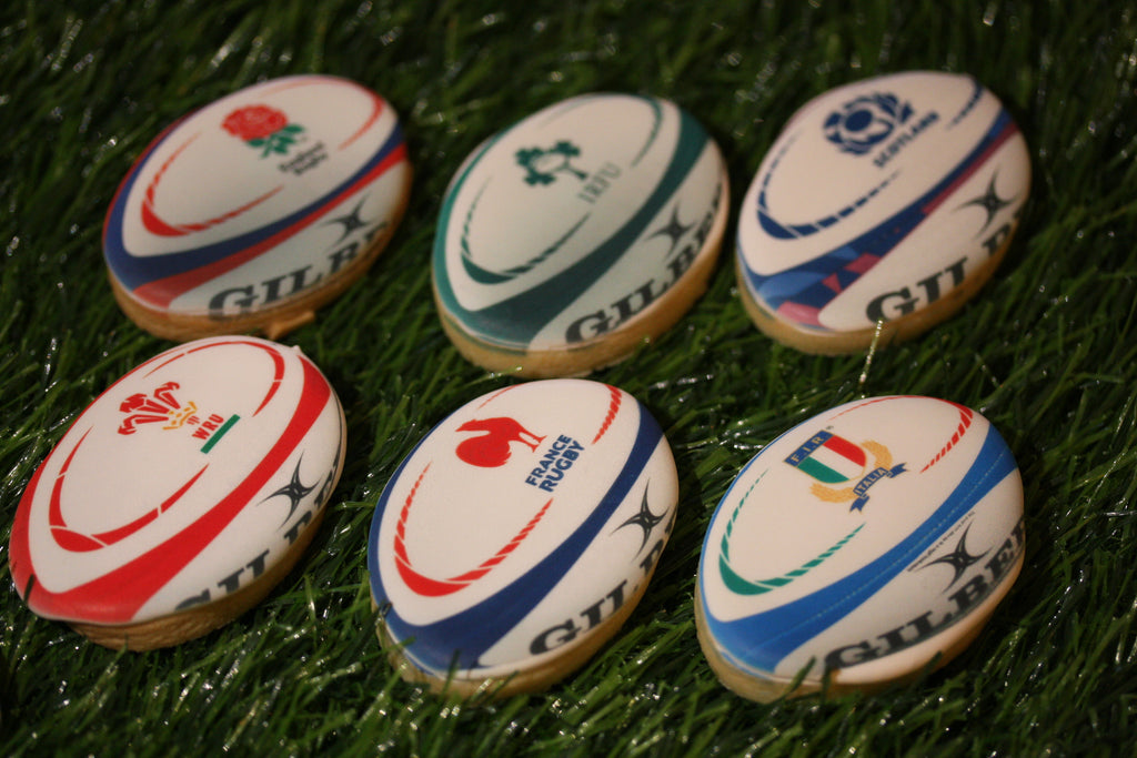 6 nations rugby inspired cookies 