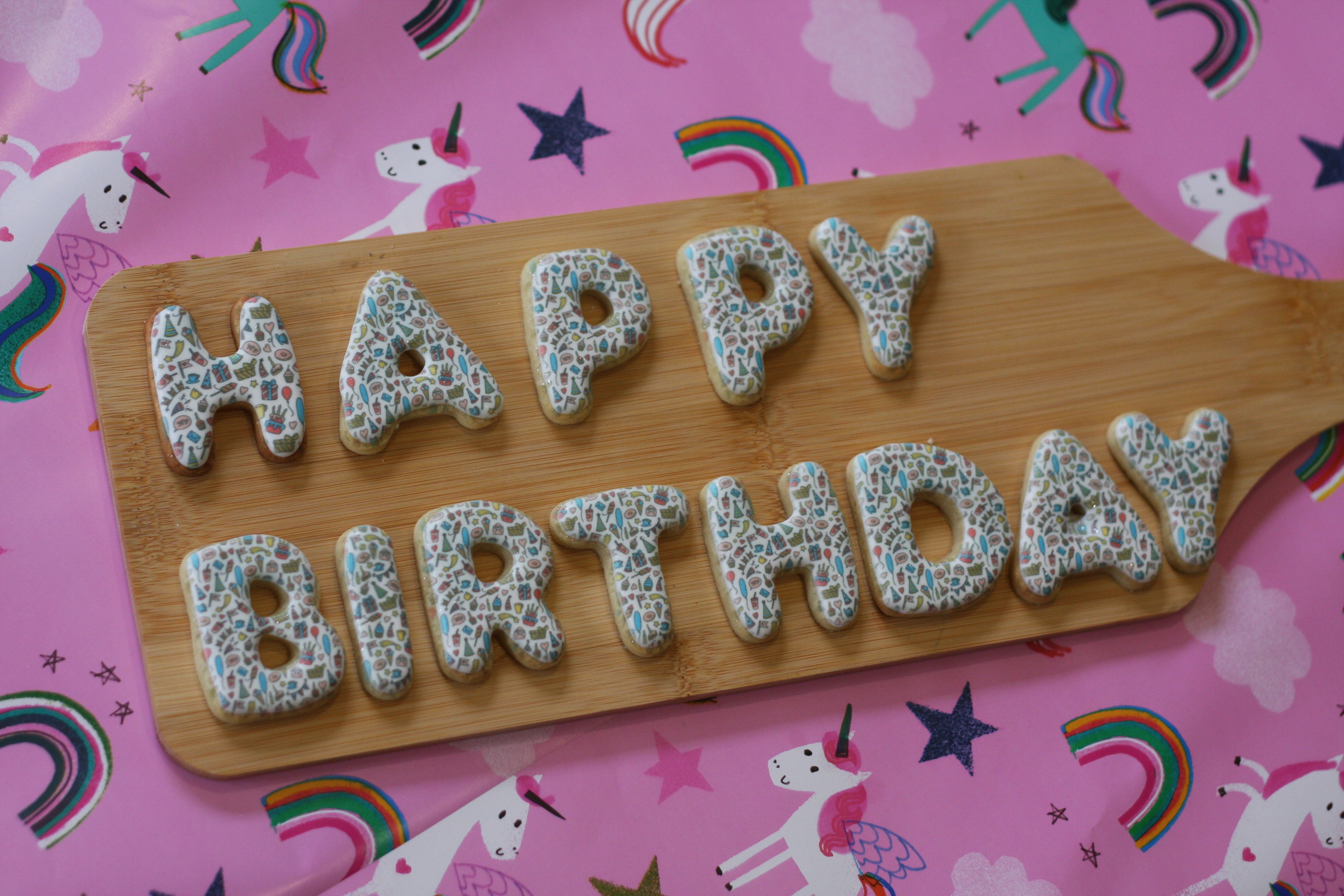 Happy Birthday Cookie Letters