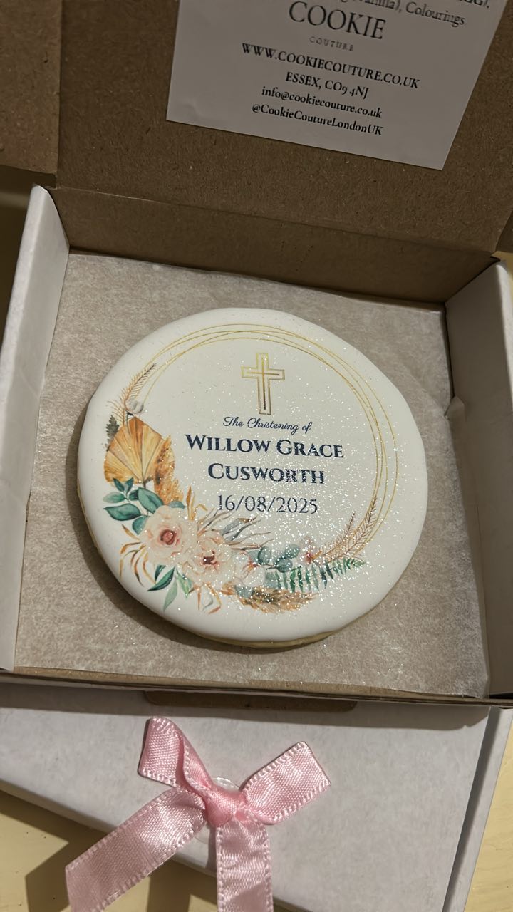 Christening & Baptism Cookies 3.25" Round